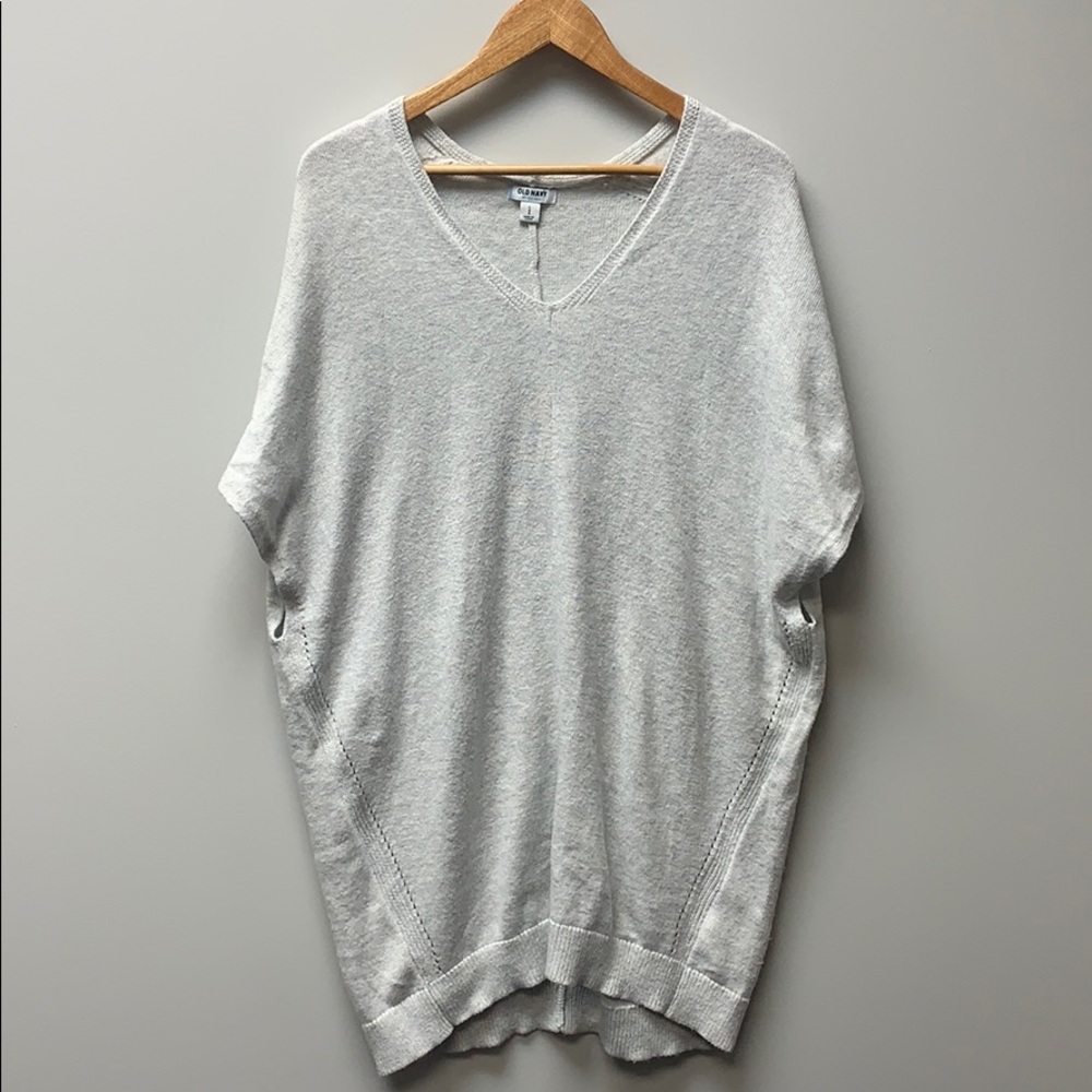 Old Navy Gray Poncho Sweater